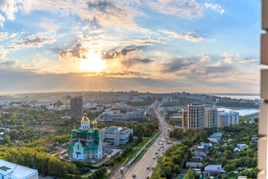 Роскошные апартаменты с видом на Волгу, кондиционер, гостиничный сервис