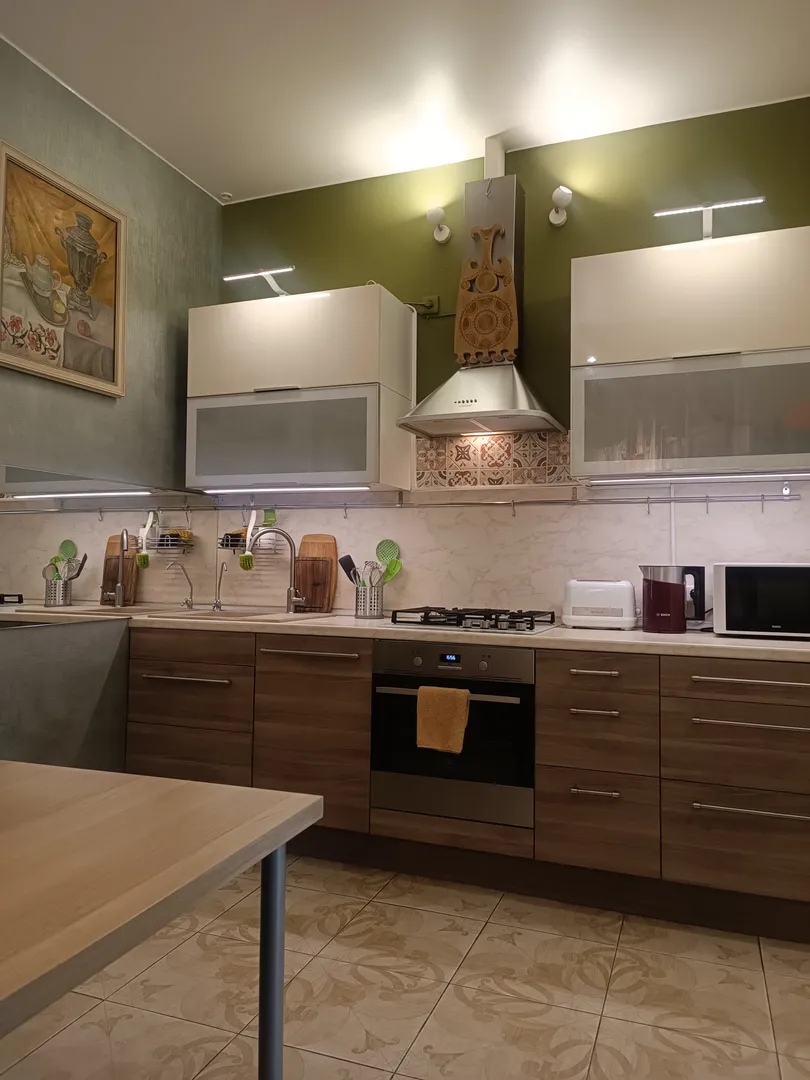Кухня. Газовая варочная панель. Духовой шкаф. 