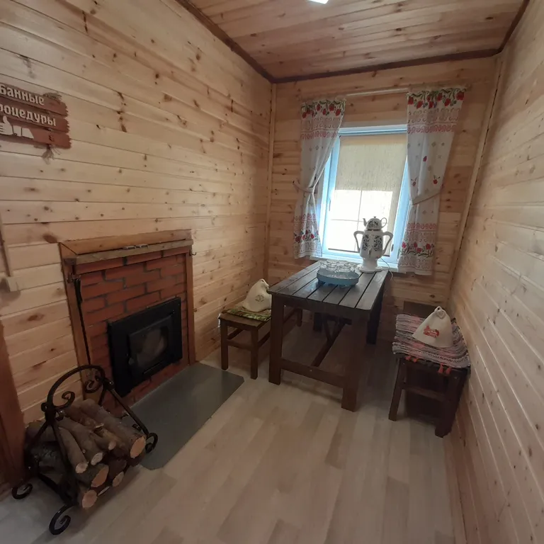 Уютный домик с отдельно стоящей русской баней на дровах и банным чаном