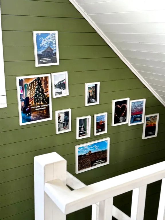 Дом-баня с большой верандой и массажной кроватью