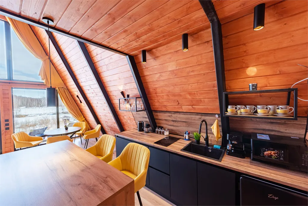 Треугольный дом А-фрейм рица