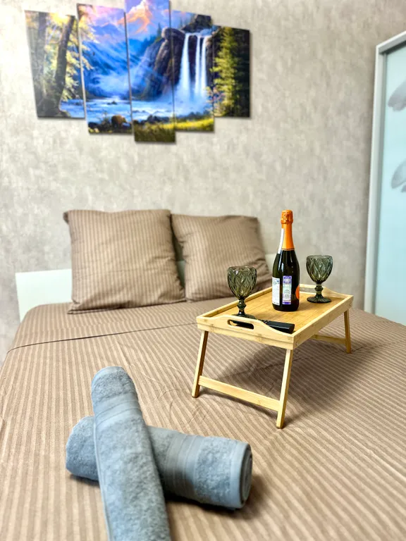 Студия с дизайнерским ремонтом