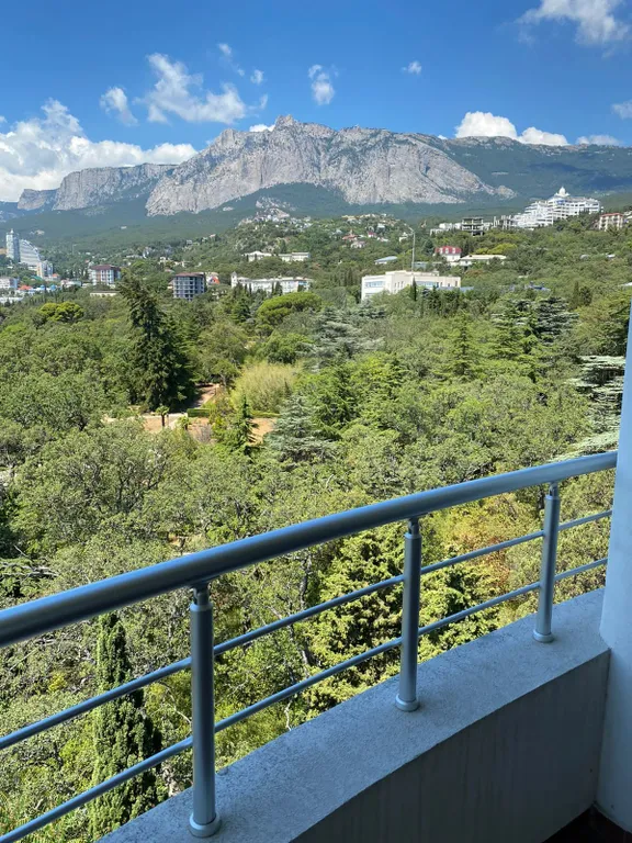 Квартира-студия с видом на море, парк Чаир и гору Ай-Петри