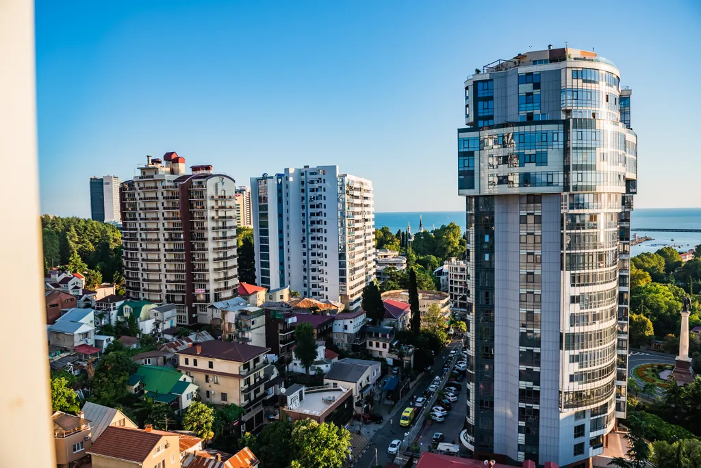 Квартира Квартира Просторная студия с видом на весь Сочи в ЖК Аврора — Сочи