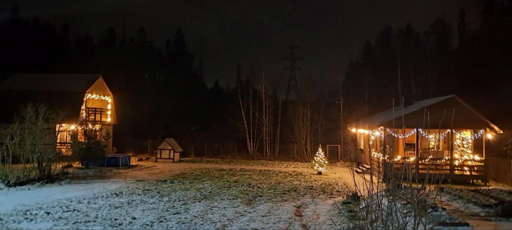 Дом с сауной на дровах, беседкой и мангальной зоной, фотозона