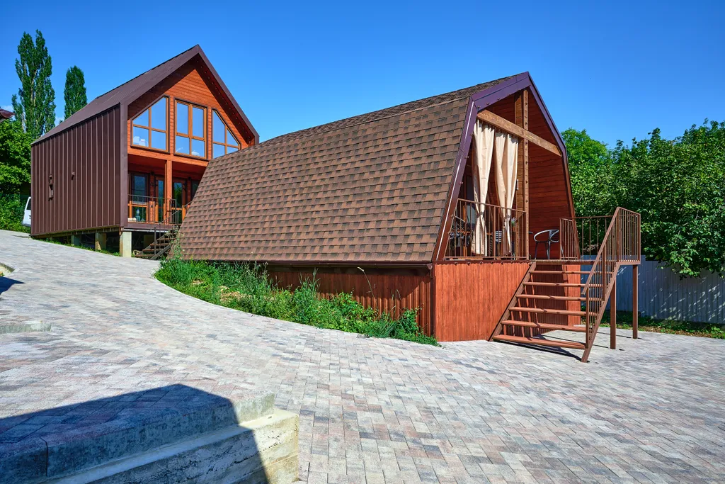 Коттедж Коттедж Шале с 1 спальней, кухня-гостиная с диваном и ванной комнатой — Мезмай