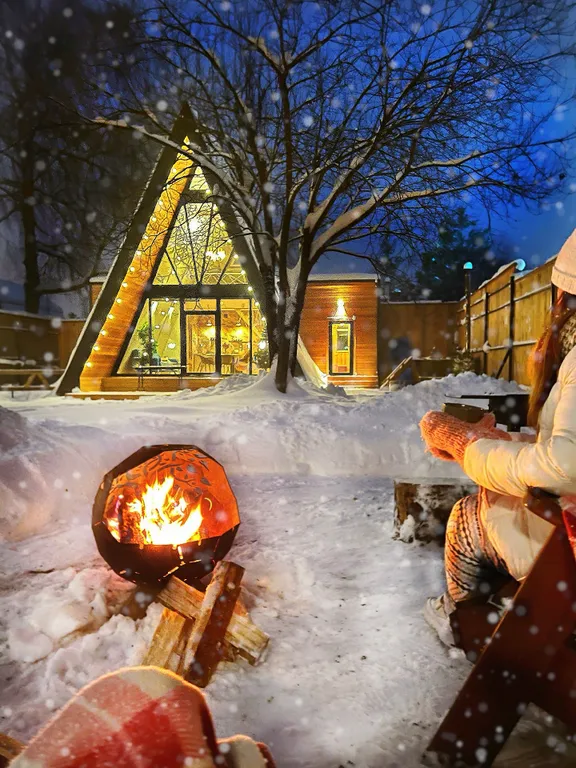Втерем-ок: атмосферный дом с видом на лес, чан, баня на дровах, очаг