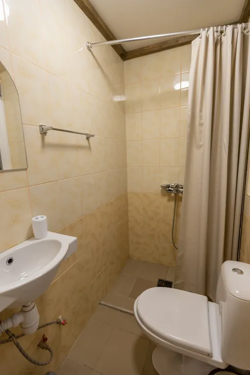 Двухкомнатный семейный одноэтажный дом с двумя ванными комнатами