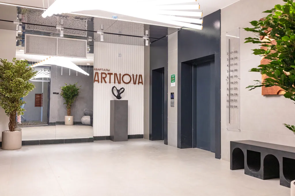 Уютнaя совремeнная cтильная квартира-студия в ЖК Артнова