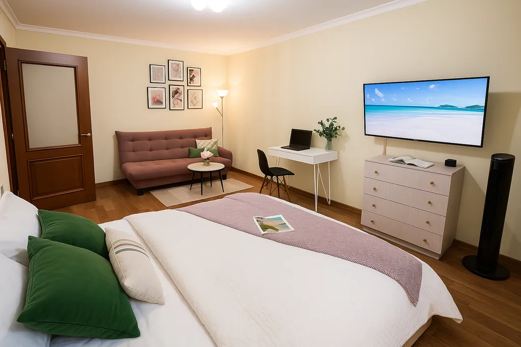 Комфортная квартира на набережной с балконом — аренда посуточно в Нижневартовск