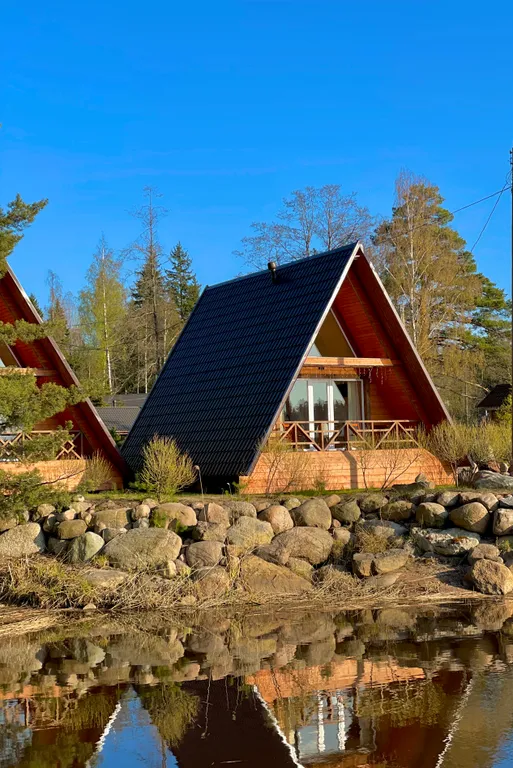 Дом-шалаш N2 с видом на Выборгский залив