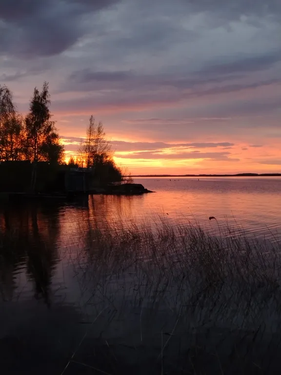 Дом с баней на берегу озера, в черте города