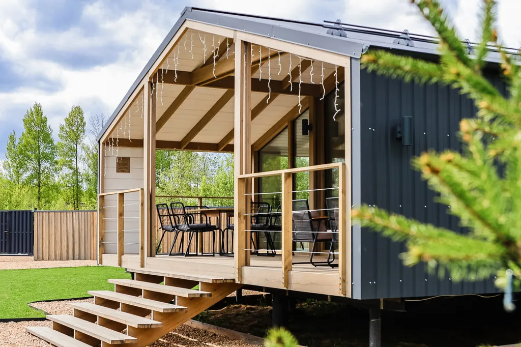 Черный дом на берегу водохранилища