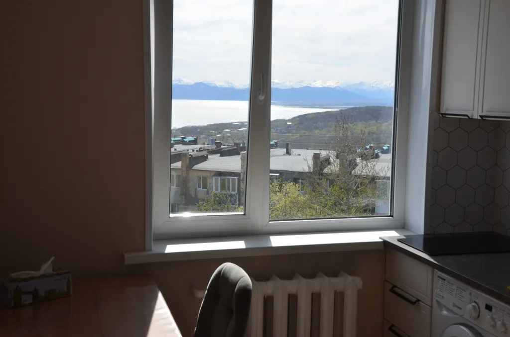 Квартира с шикарным видом на бухту и вулкан Вилючинский