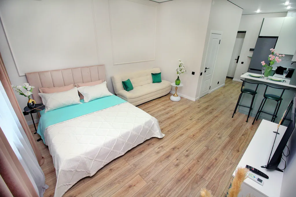 Уютный апартамент в центре Алматы, в комплексе meridian apartments