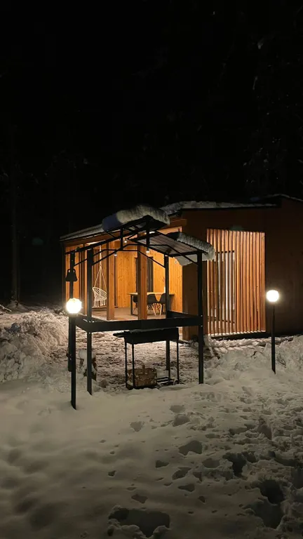 Коттедж Домик в лесу у озера для семейного отдыха — Турбаза Чайка