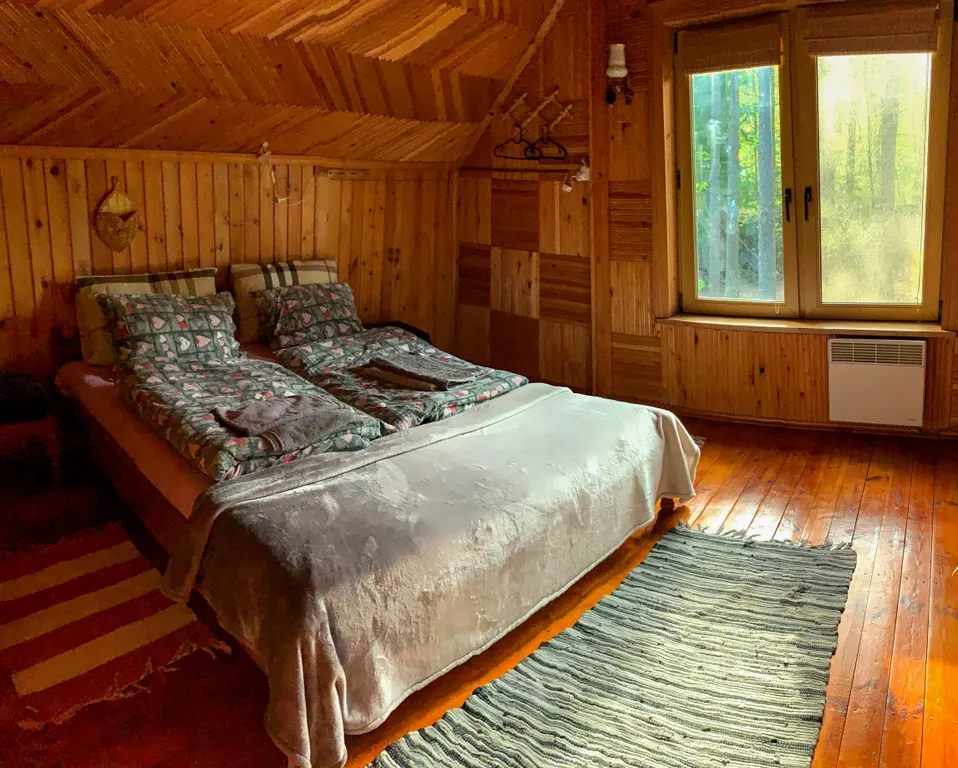 Дом в лесу на озере Селява