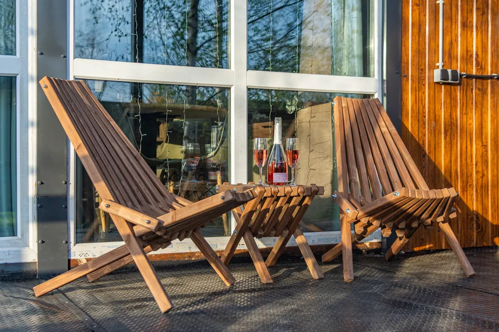 Дом с купелью и сауной, костровой зоной, мангалом и качелями