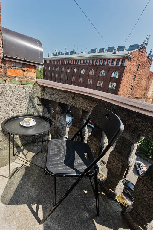 J&N Apartments Дизайнерская видовая студия с балконом