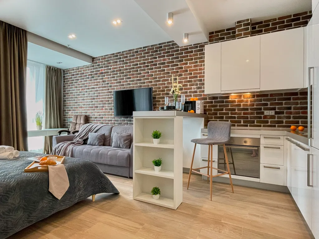 Квартира Улучшенные Loft видовые апартаменты метро ЦСКА 3 мин — Москва