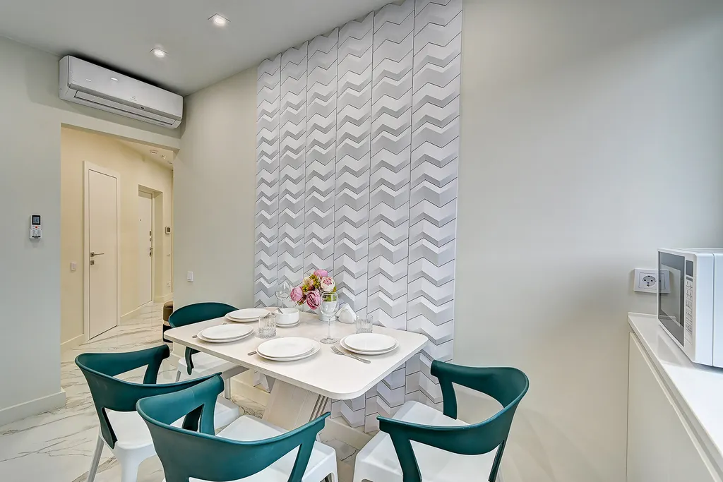 Квартира Квартира Двухкомнатная с 2 санузлами, проектором на балконе, бассейном на территории — Адлер