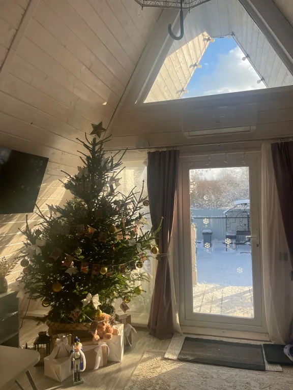 Дом A-frame с сауной