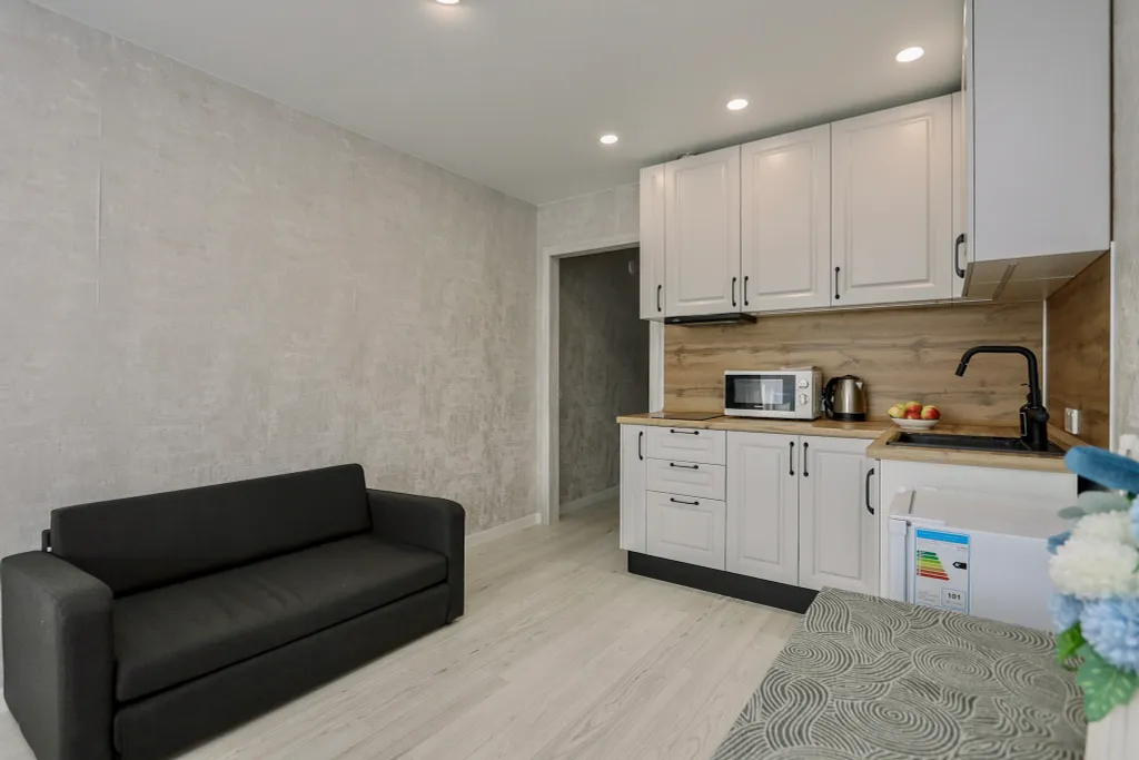 Oчень cветлaя и проcторная квартира с бaлкoном