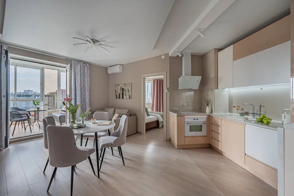 Премиум апартаменты с джакузи и сауной, большая панорамная лоджия