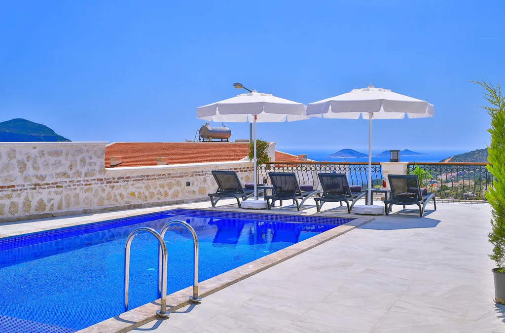 Коттедж Вилла 485 с видом на море и бассейном — Калкан