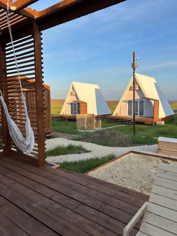 Новый a-frame с видом на море