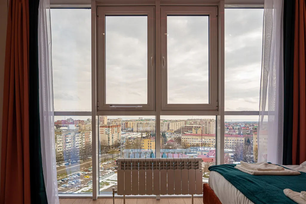 Квартира с видом на город и рядом с Парком Победы