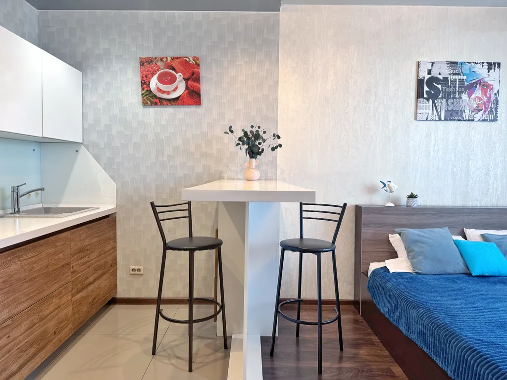 Стильная 1-комнатная квартира-студия в шаговой доступности от ЖД вокзала