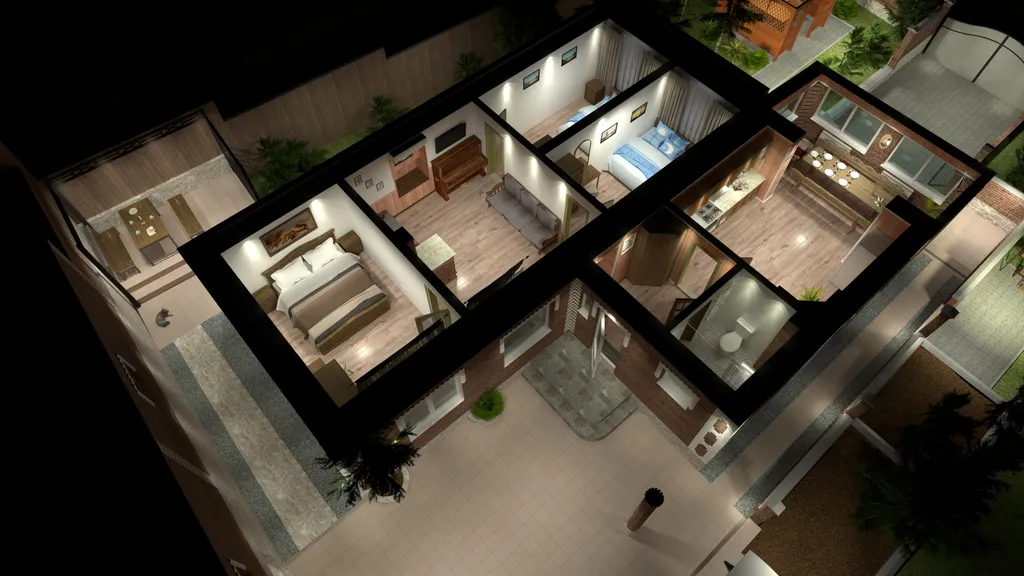 Коттедж Дом 3 спальни, большой двор беседка мангал усадьба Можжевеловый дворик — Айвовое