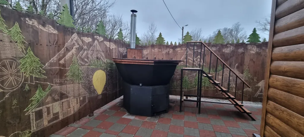 Дом с русской баней, джакузи и уличным чаном