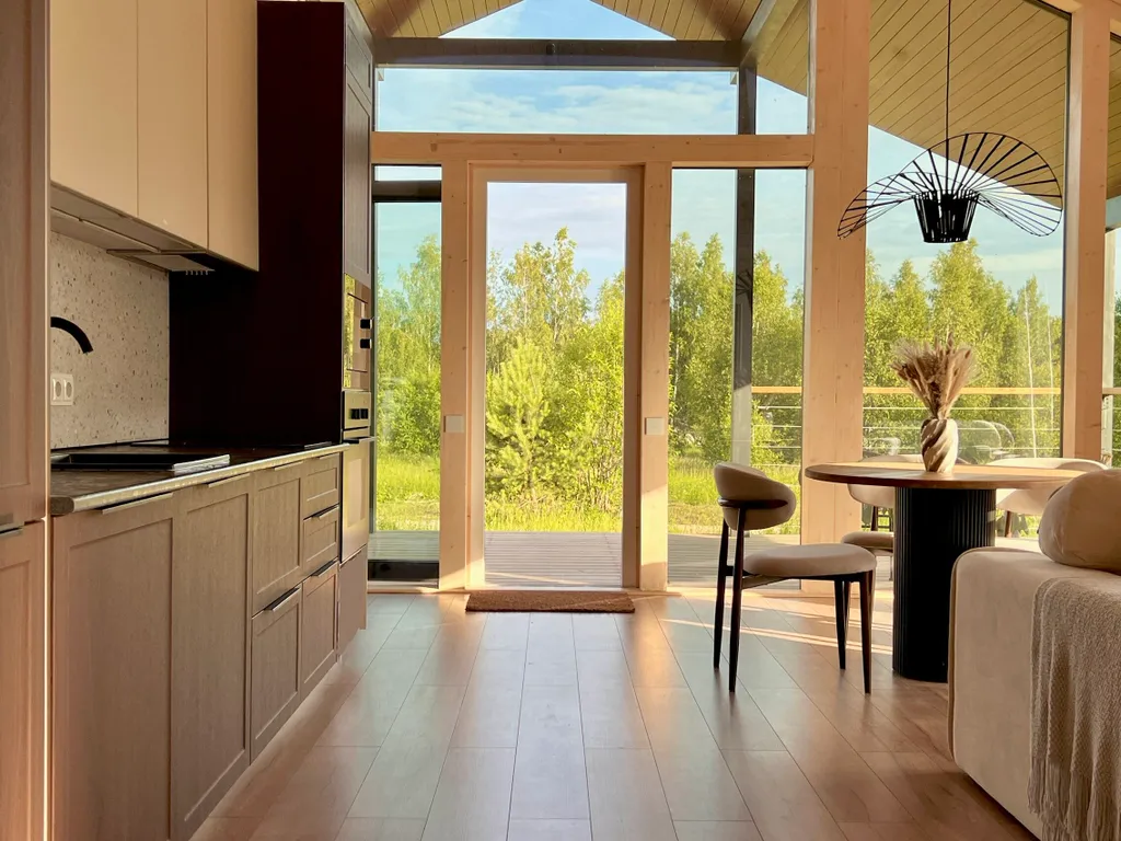 Побег из города, дом с сауной и камином