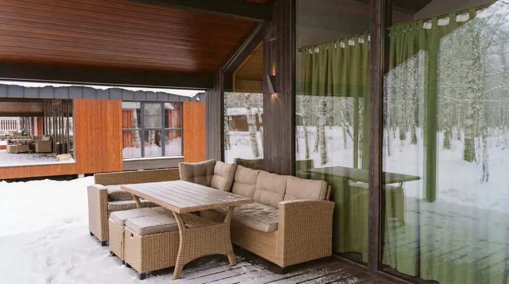 Домик с камином и кондиционером