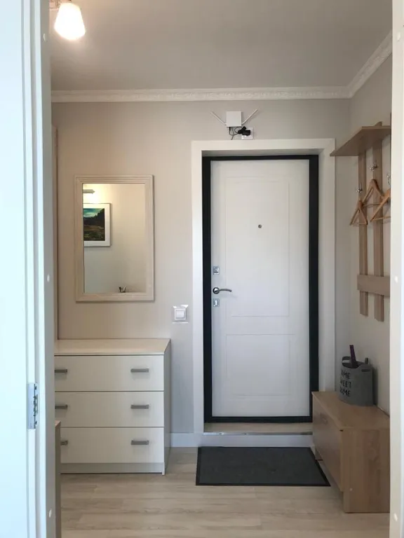 Квартира с зелёной гостиной