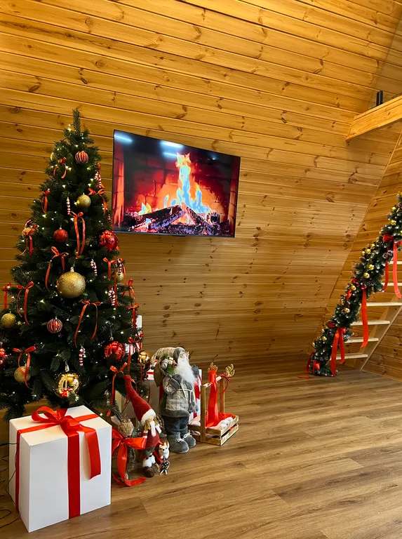 А фрейм большой с видом на озеро, баней на дровах и чаном сибирским