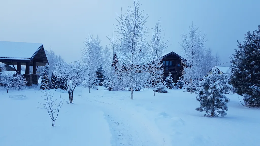 Большой дом с камином и террасой