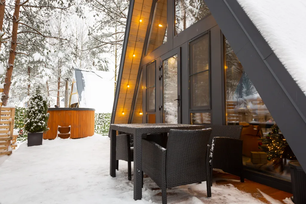 Домик 4 A-Frame с купелью 60 м2