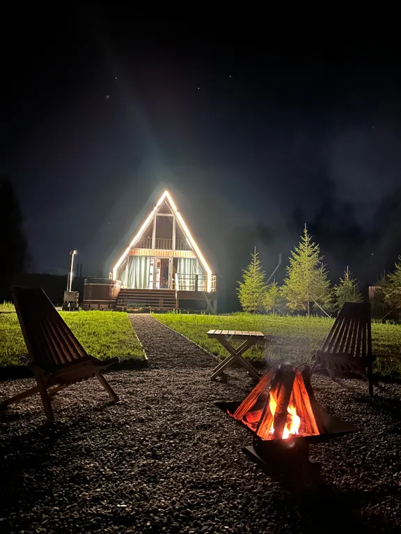 Уютный дом Афрейм с террасой и купелью