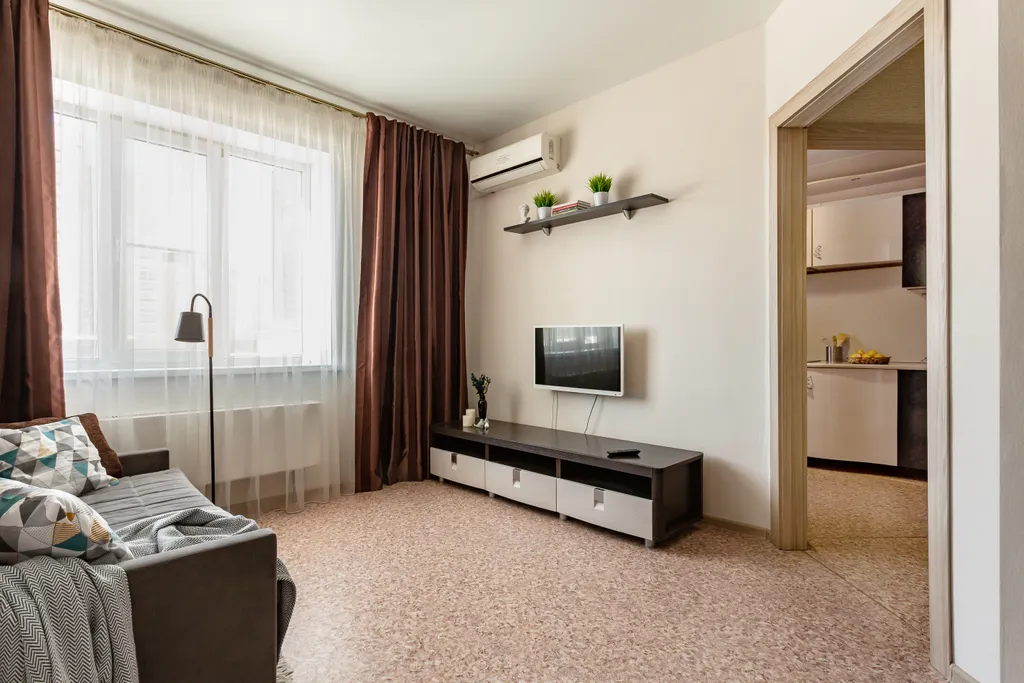 Уютная 1-комнатная квартира, 40 м², 2 кровати