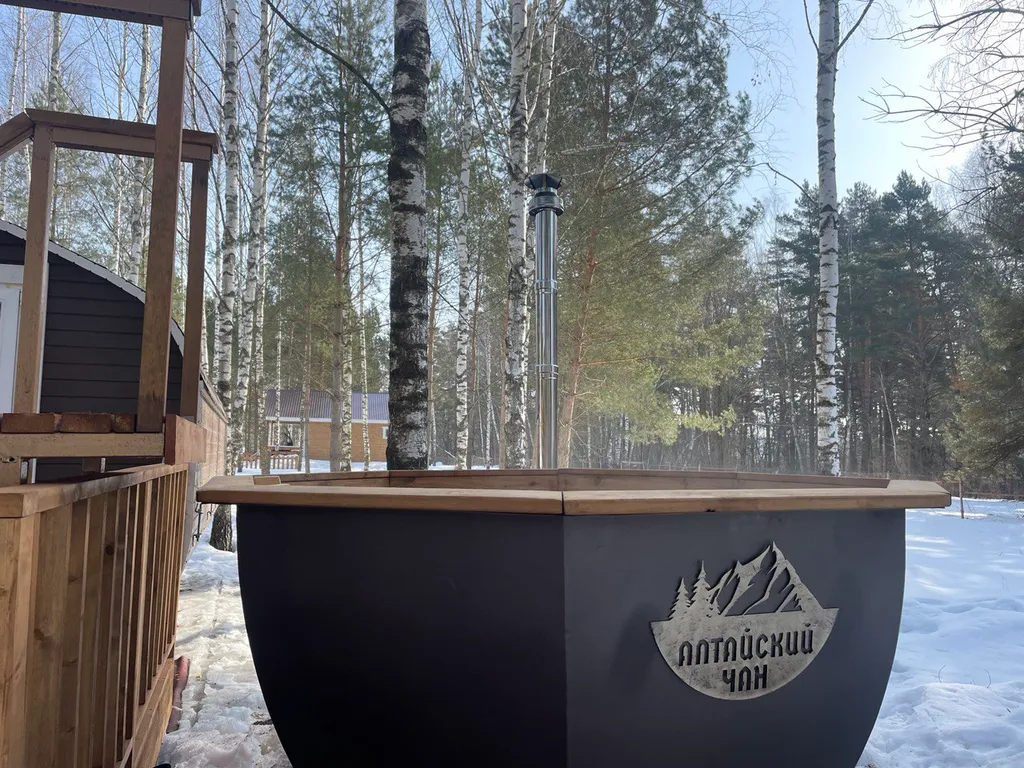 Отдых в лесу с баней и горячим чаном