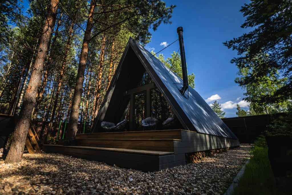 Коттедж Коттедж А-Фрейм грей — Павловский Посад