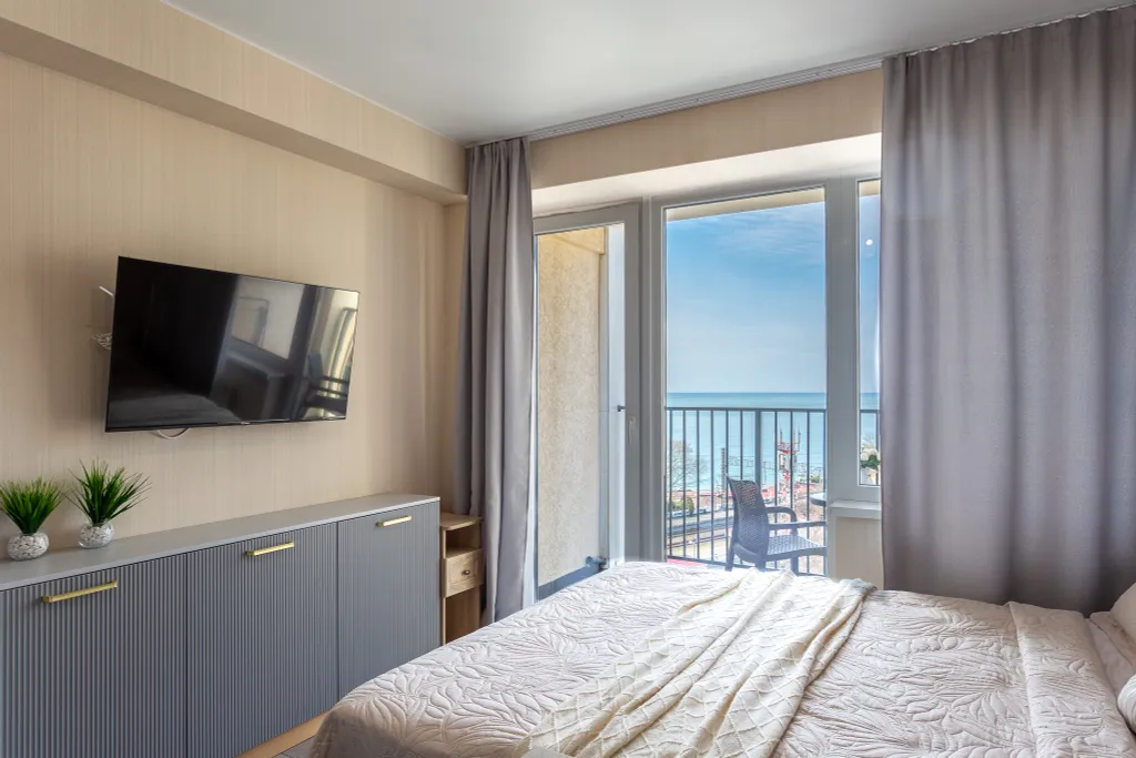 Уютная студия с видом на море Каравелла 221