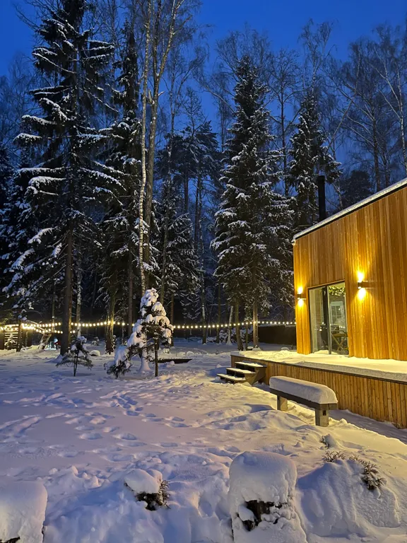 Отдых в доме в лесу с чаном и бассейном