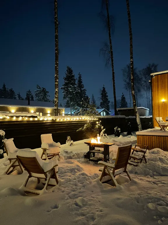 Отдых в доме в лесу с чаном и бассейном