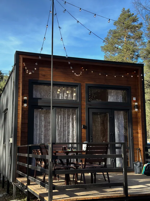 Коттедж Дом с террасой в лесу рядом с речкой — Архыз