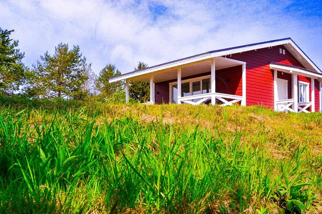 Уютный домик с чаном и видом на Ладожский залив