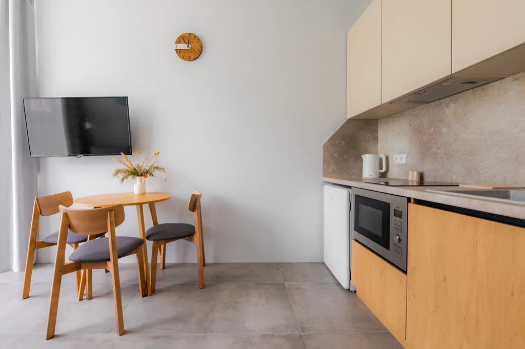 1-комнатные апартаменты с видом на горы и бассейном